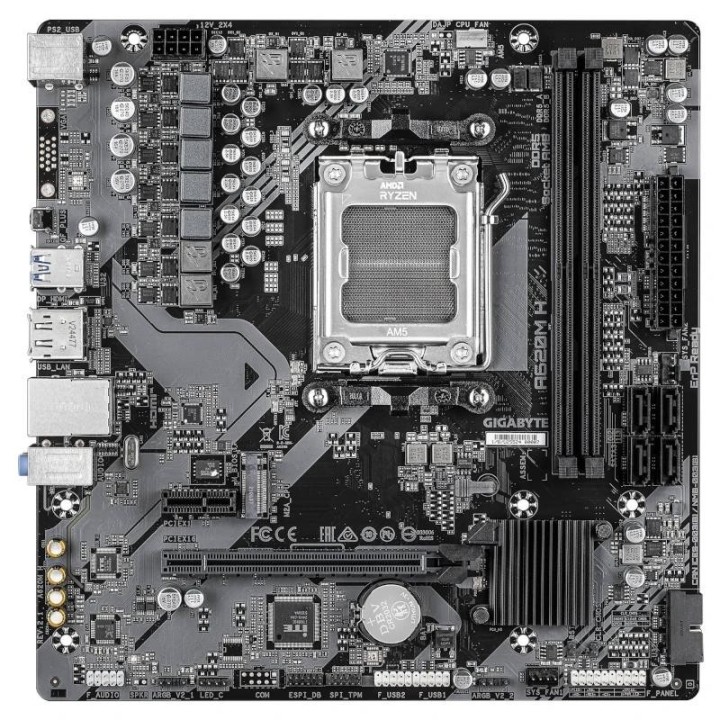 gigabyte placa base a620m h matx am5