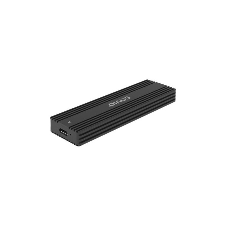 caja externa savio ssd m.2 nvme ngff ak 84 negro usb c 3.1 gen 2 max 10gbs max 4tb nvme sata