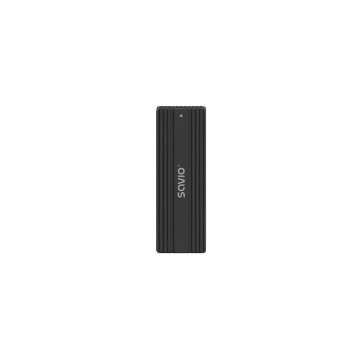 caja externa savio ssd m.2 nvme ngff ak 84 negro usb c 3.1 gen 2 max 10gbs max 4tb nvme sata
