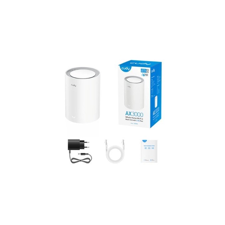 wireless lan repetidor cudy m3000 extensor  mesh 1pack blanco dualband chipset mt7981ba mt7976cn