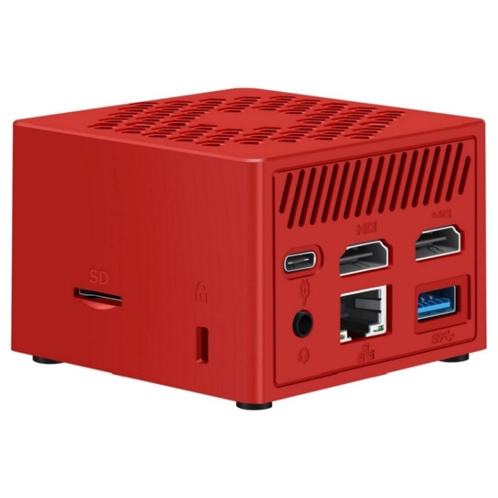 mini pc leotec intel n100 8gb 128gb m.2 win11 pro pre instal rojo