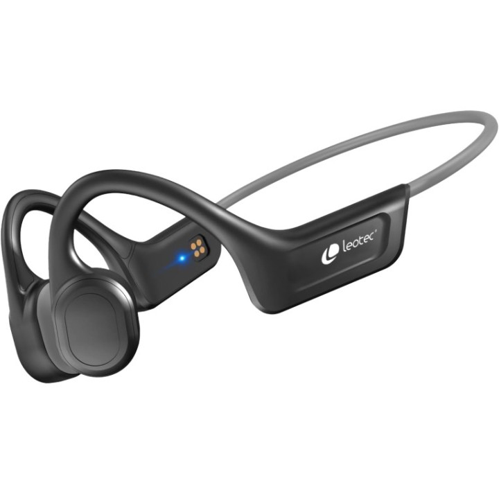 leotec auriculares conduccion osea ipx7 gris bateria 230mah llamadas