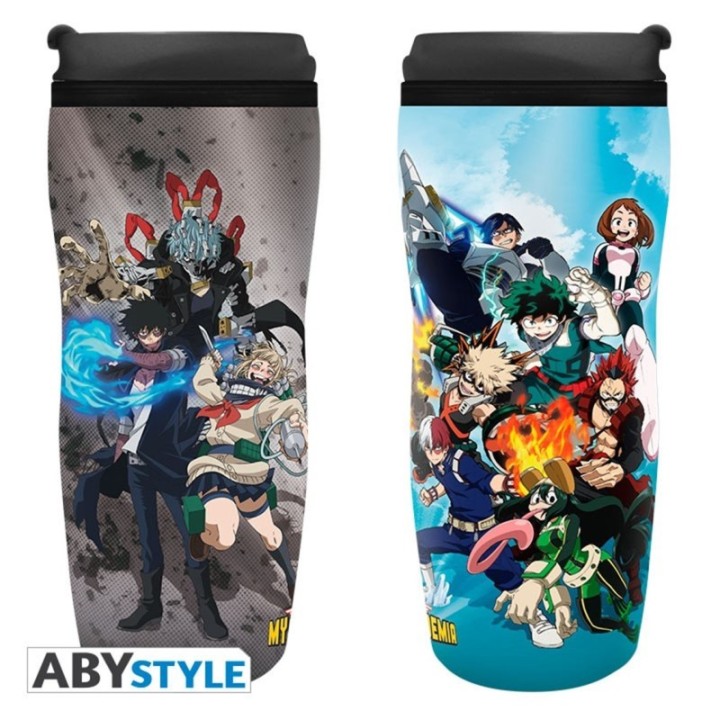abystyle taza de viaje abystyle my hero academia heroes y villanos