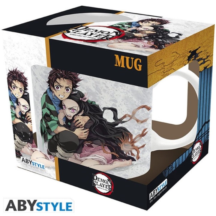 abystyle taza abysse 320 ml demon slayer tanjiro & nezuko caja 2 uds