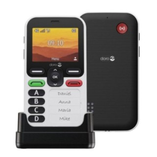 doro telefono movil doro leva x10   2.4 pulgadas   4g   blanco   negro