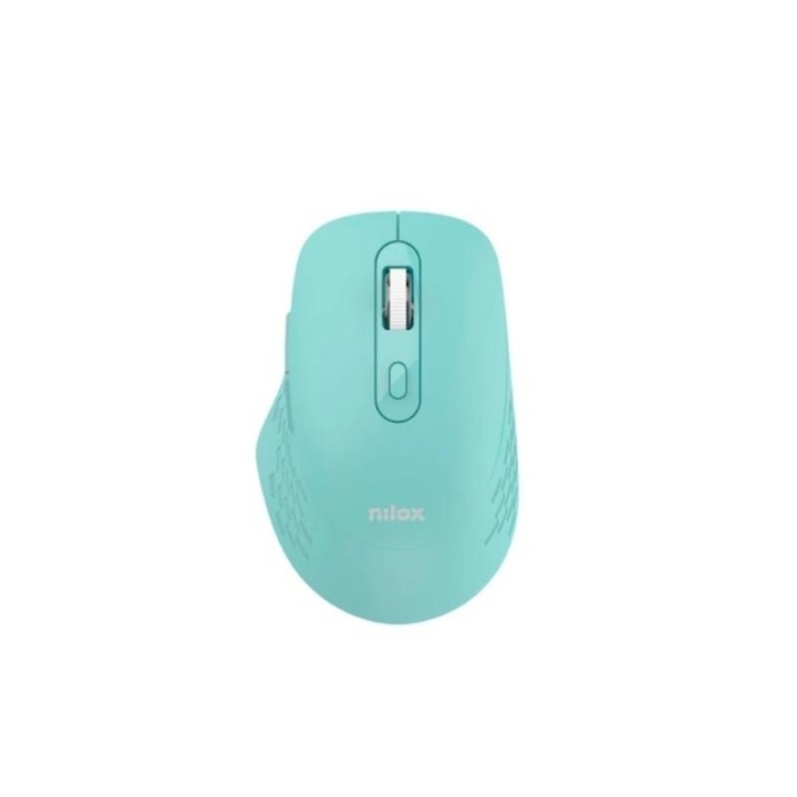 nilox raton dual wireless 1600dpi silen. cyan