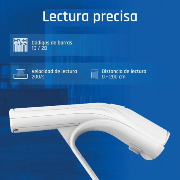 iggual lector codigo barras 2d usb boton blanco
