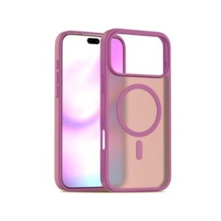 funda qcharx mate premium iphone 17 morado magsafe acrilica tpu flexible marco elevado 2d