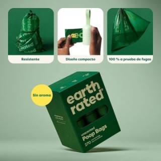 bolsas earth rated para excrementos de perros, lavanda aromatizado