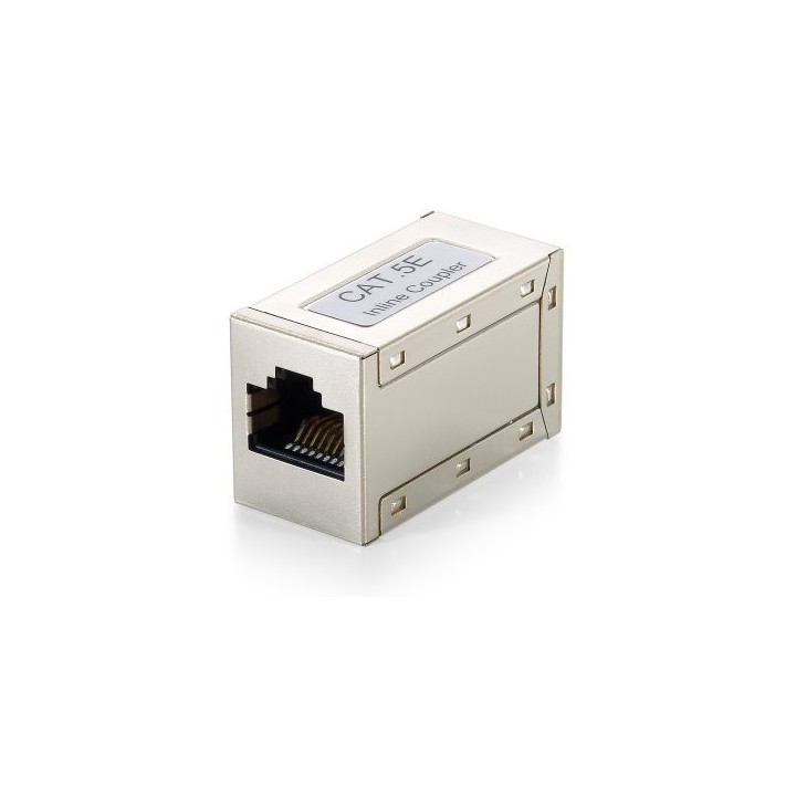 adaptador rj45 cat.5e apantallado hembra   hembra premium