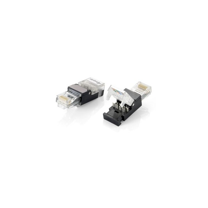 kit 2 unidades conector rj45 equip cat6 toolfree no necesitas herramienta de grimpado 121165