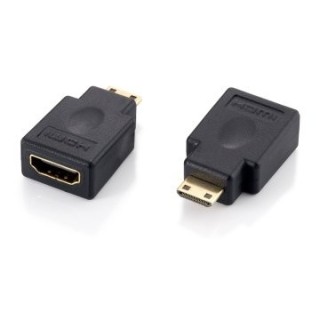 adaptador hdmi equip mini hdmi macho   hdmi hembra 118914