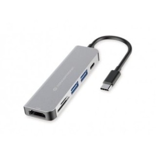 docking usb c conceptronic donn02 a 1xhdmi 1xusb c pd 60w 2xusb a 3,0 1xlector sd 1xlector microsd