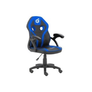 silla gamer junior conceptronic eyota06b color negro detalles en azul recubrimiento pu de alta calid