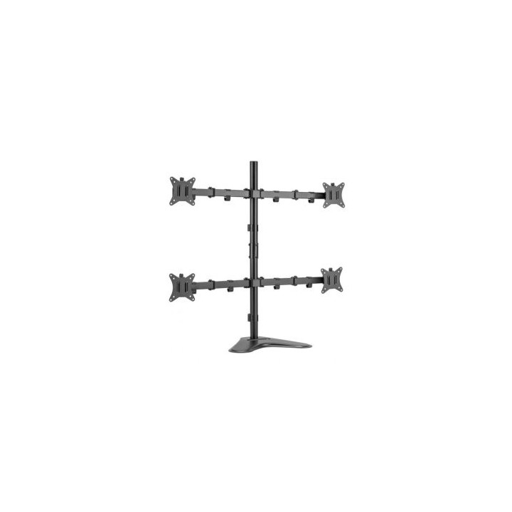 soporte de mesa con base equip 650127 para 4 pantallas 17" 32" doble brazo articulado vesa standard