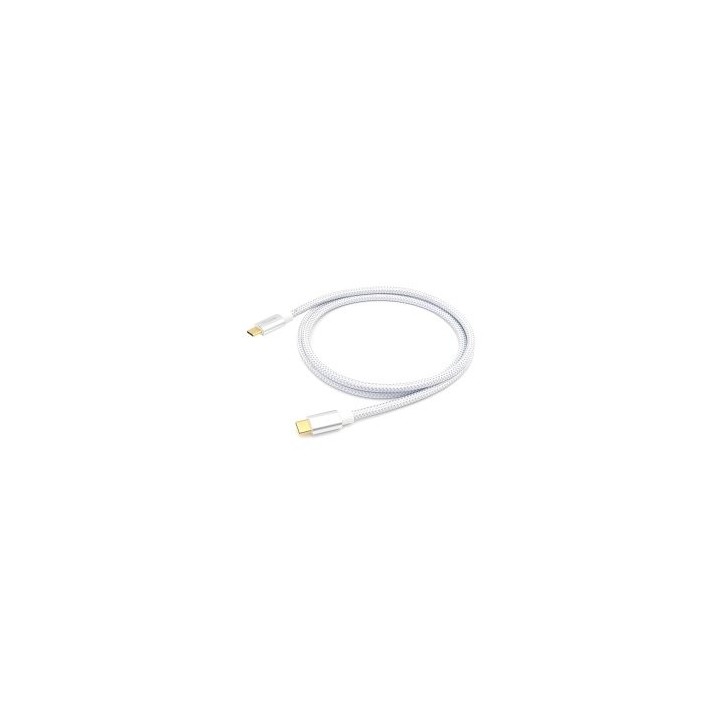 cable usb c a usb c 2m equip 128358 transferencia 10g 5a  100w  color blanco