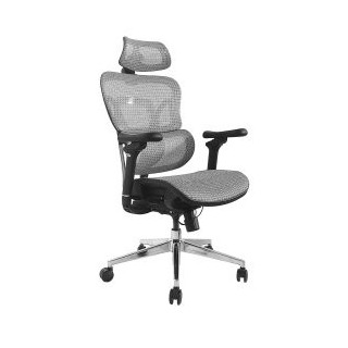 silla de oficina ergonomica equip 651050 premium color gris tapiceria malla 5 posiciones
