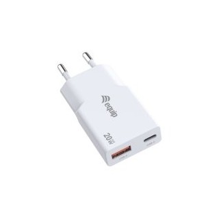 cargador usb equip 245522 gan 20w 1xusb c pd 1xusb a slim color blanco
