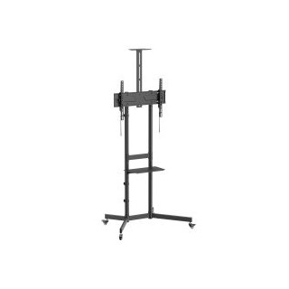 soporte de suelo con ruedas equip 650636 para pantalla de 37"   70" max vesa 600x400 70kg estante