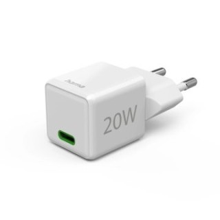 cargador usb hama super mini 1xusb c 20w quick charge power delivery color blanco