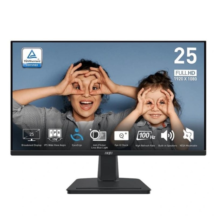 msi mp251 monitor 24.5" ips fhd 16 9 100h vga hdmi