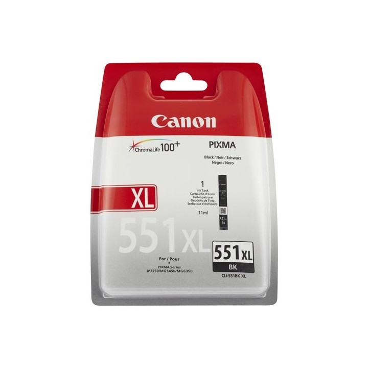 tinta canon cli 551xlbk negro alta capacidad