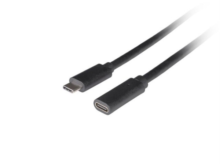 cable lanberg usb c 3.1 macho/hembra 1.5m negro