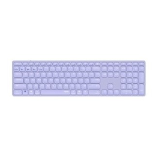 teclado rapoo wireless y bluetooth e9800m 2.4ghz bt 3.0 5.0 diseÃ£Âo ultrafino bateria lila