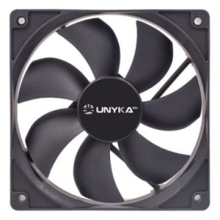 ventilador 12cm unyka 2.000rpm negro