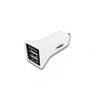 cargador de coche approx 2 usb 5v/3,1 ah color blanco appusbcar31w