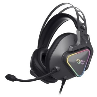 headset gaming keepout hx801 7.1 con altavoces de 53mm usb 2.0 iluminacion rgb microfono plegable co