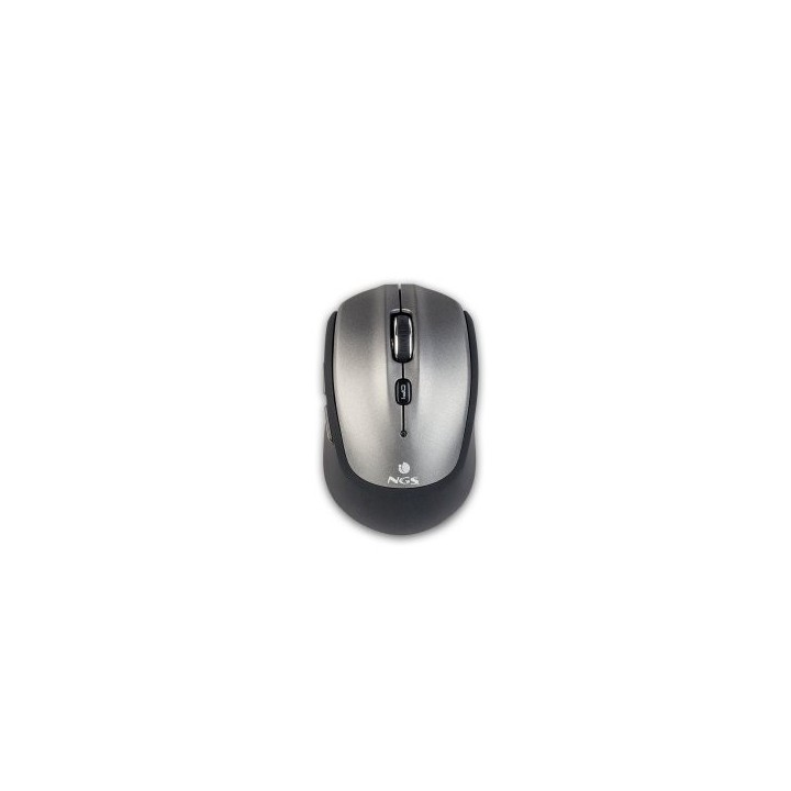 mouse ngs wireless y bluetooth frizz 1000/1600 dpi con 5 botones color plata/negro