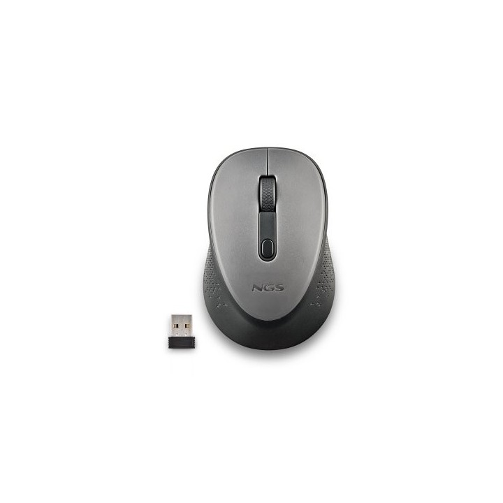mouse ngs dew gray optico inalambrico de 2,4ghz con nano receptor