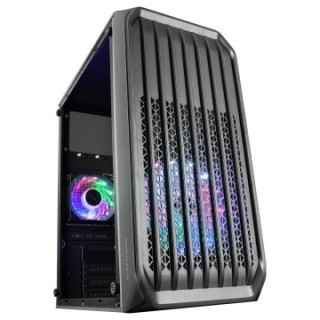 caja microatx gaming mars gaming mc s2 black frontal con ventilador frgb ventana lateral sin f.a