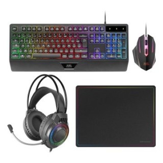 teclado mouse headset y alfombrilla mars gaming mcp124proes h mech rgb 3200dpi negro