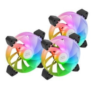 kit 3xventilador interno argb mars gaming mf 3ar kit negro 12x12cm argb rainbow aspas invertidas