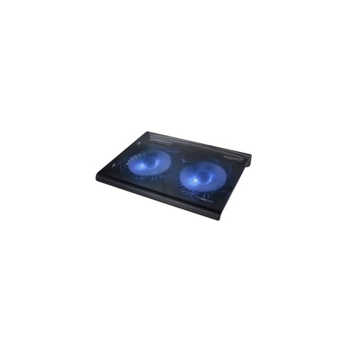 base de refrigeracion para portatiles trust  con 2 ventiladores y leds azul hasta 17.3" 20104