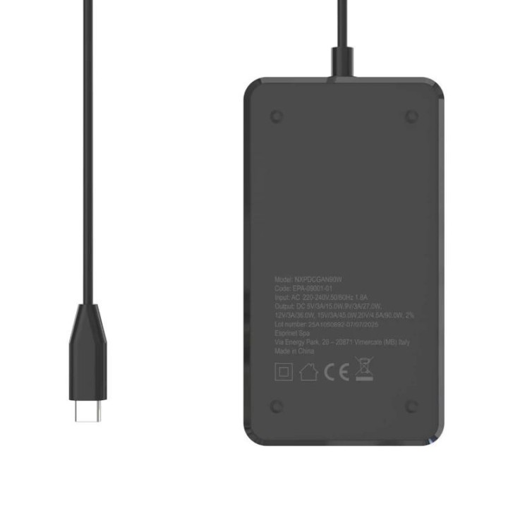 nilox alimentador gan usb c para port?til  90w