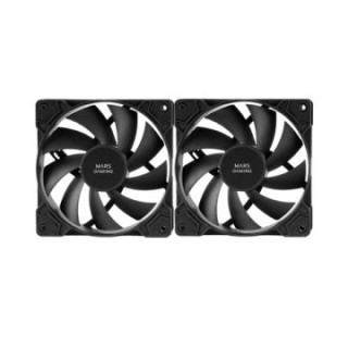 kit 2xventilador interno mars gaming mf pwmx2 black rodamientos de fluido dinamico sistema pwm