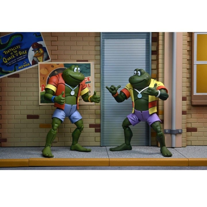 neca pack 2 figuras neca ranas napoleon & atilla 18 cm scale action figure tmnt cartoon re - run