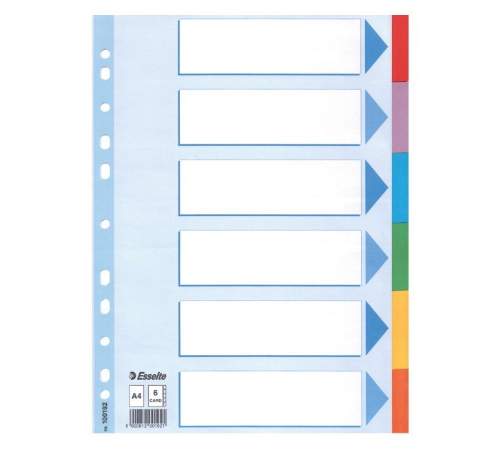 separad. esselte carton ind. color a4 16pos.