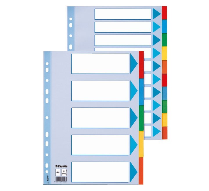 separad. esselte carton ind. color a4 16pos.