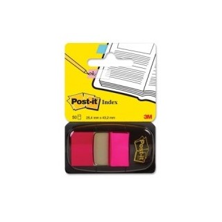 post it blister dispensador 50 marcadores index rosa brillante 25,4x43,2mm 680 21 post it 7100062569