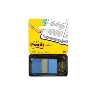 post it blister dispensador 50 marcadores index azul brillante 25,4x43,2mm 680 23 post it 7000144930