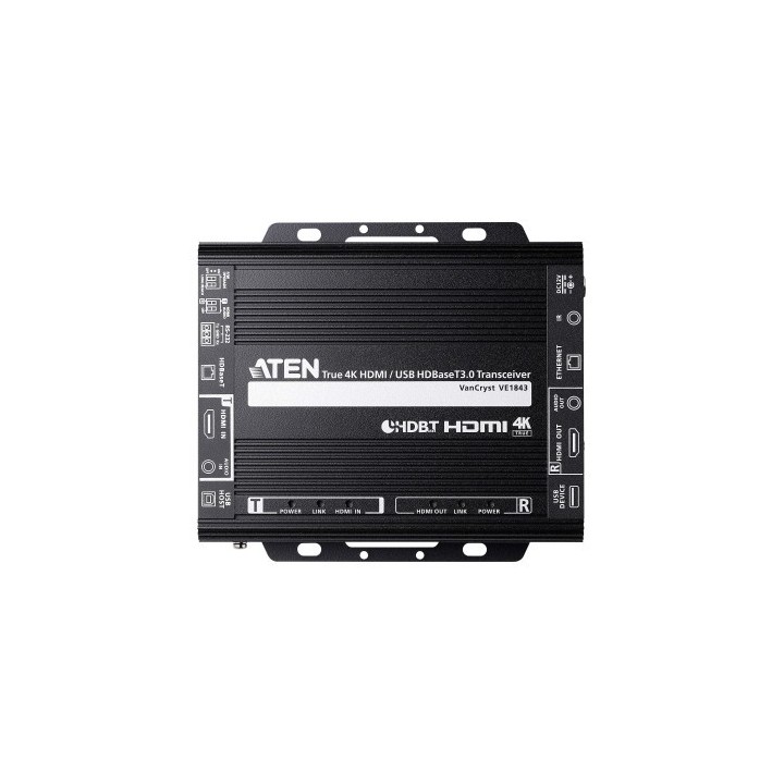 aten aten transceptor  transmisor o receptor  hdmi true 4k / usb sobre hdbaset 3.0  ve1843 at g  cp5