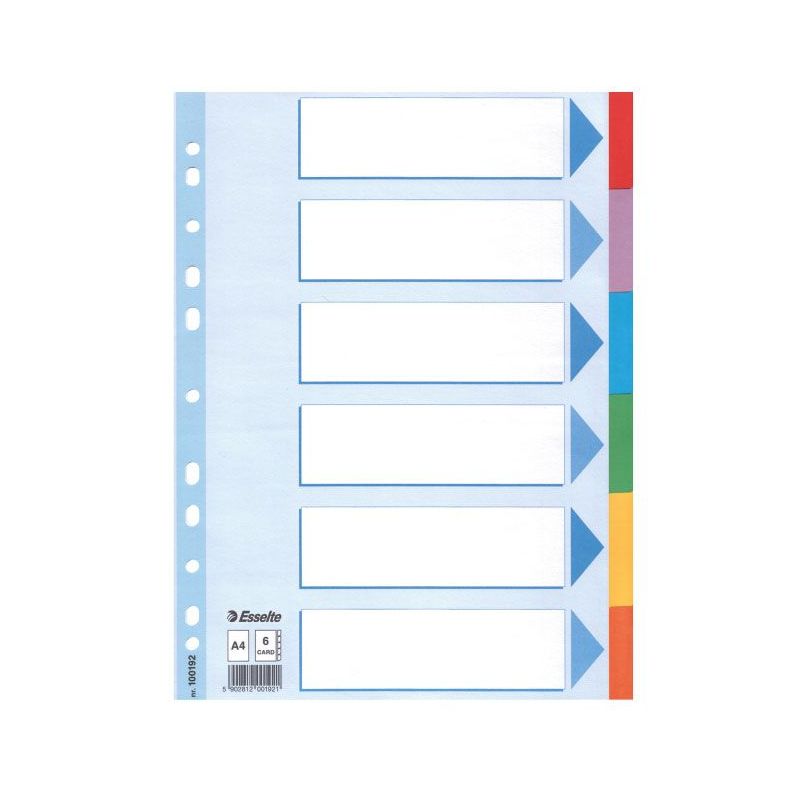 separad. esselte carton ind. color a4 16pos.