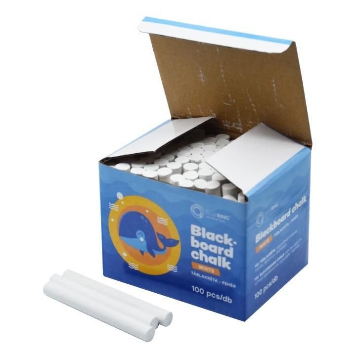 caja 100 tizas bluering blanco