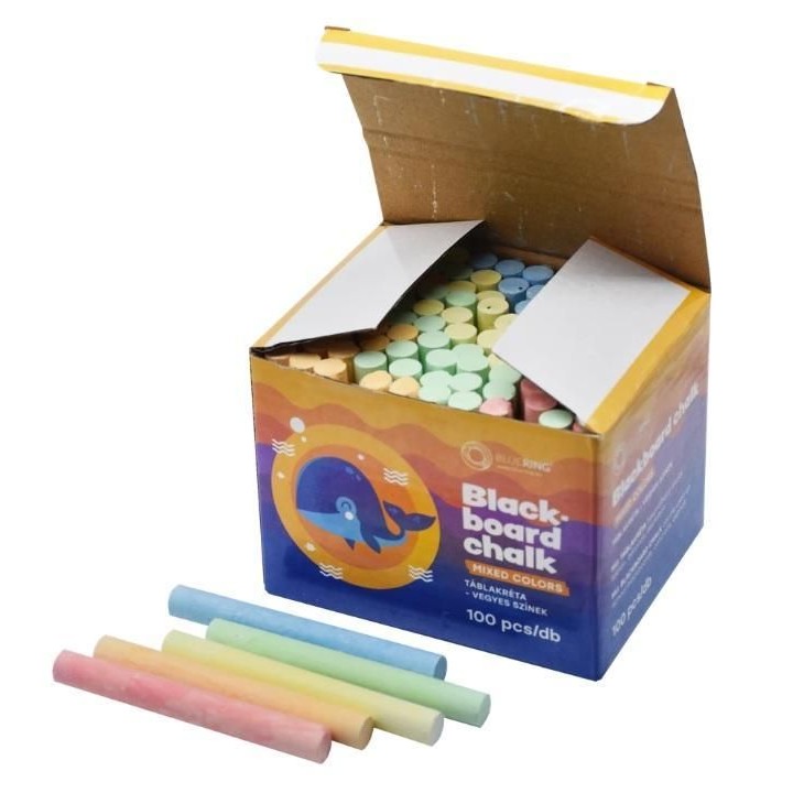 caja 100 tizas bluering colores