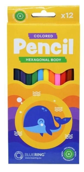 caja 12 lapices colores bluering