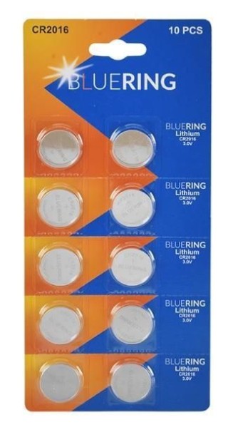 blis. 10 pilas bluering boton cr2016 3v litio